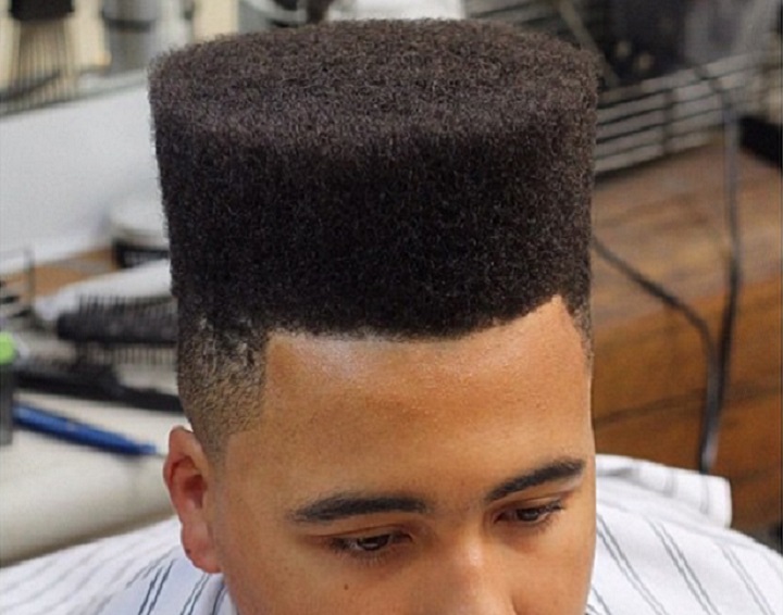 Black Man High blowout top fade