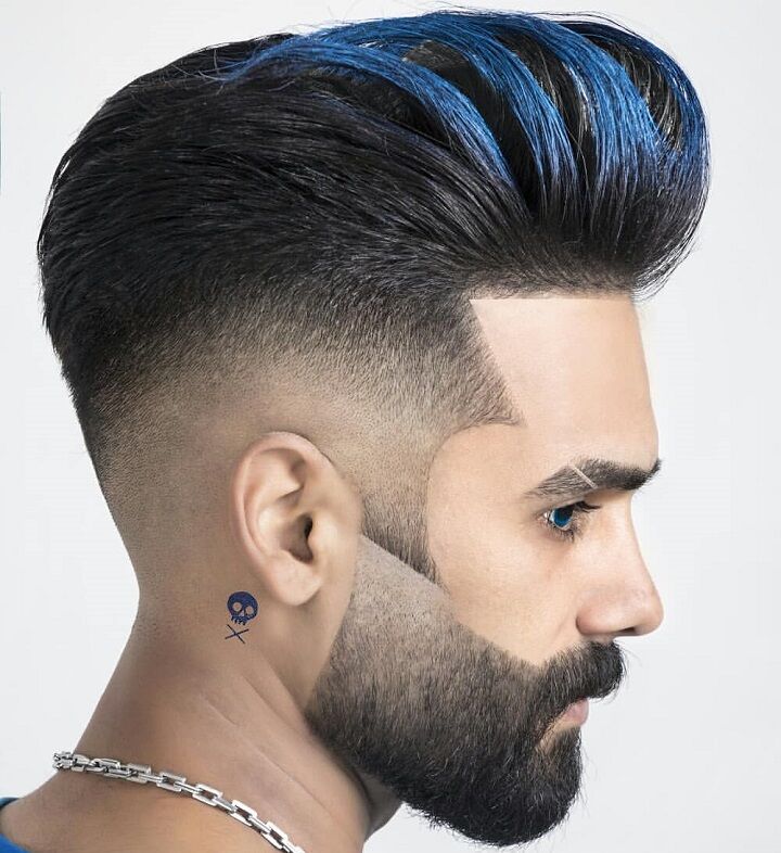 Dapper Electric Blauwe Pompadour 