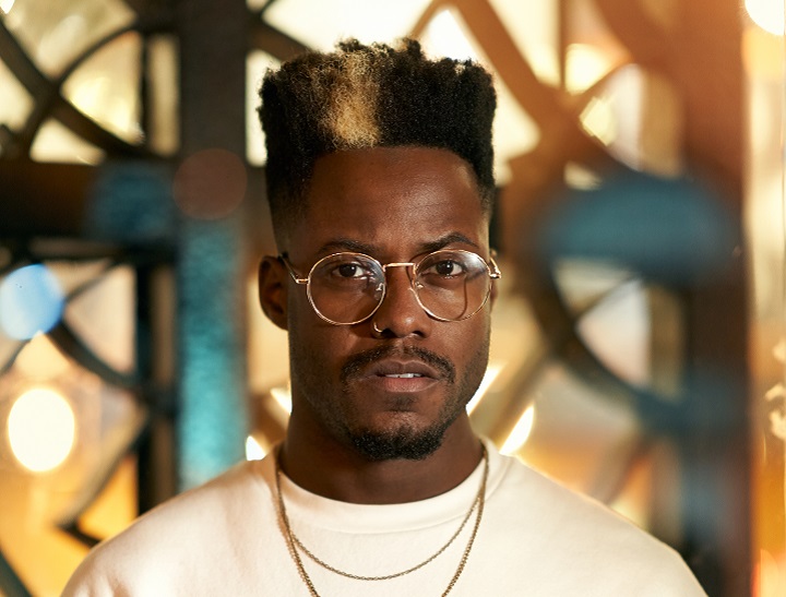 Black Man With Blonde Highlights Goatee and Glasses