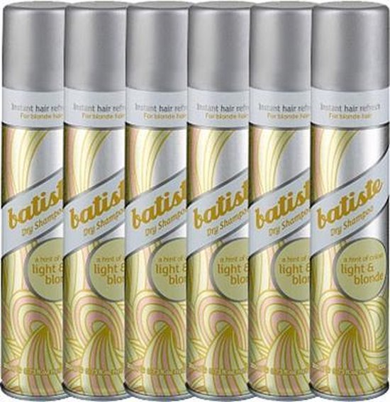 Batiste Droogshampoo Licht En Blond Voordeelverpakking - 6 x 200 ml - Dry Shampoo Blonde