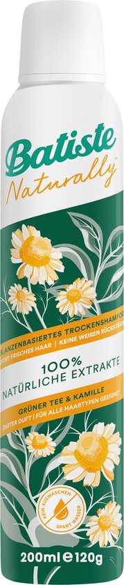 batiste Natuurlijk Groene Thee & Kamille Droogshampoo 200ml