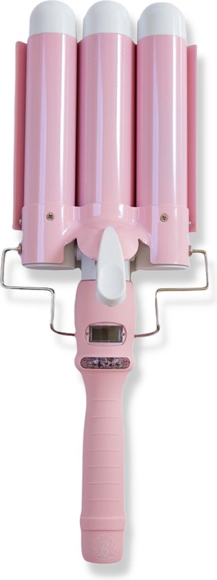 Bombé Waver - Wafeltang - Golvenkrultang - Baby Pink 32mm