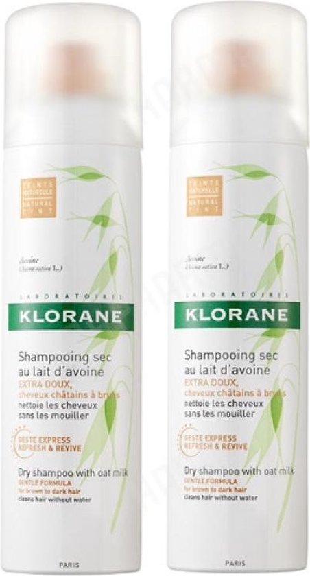 Klorane Droogshampoo Getint Ultramild Haver Duopack 2de -50% 2x150ml