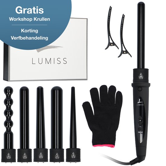 Lumiss Sublime Pro 6 in 1 Keramische Tourmaline Krultang