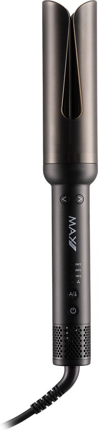 Max Pro Twist Autocurler 34mm Krultang - Innovatieve AutoCurling Technologie - Perfecte Krullen in Seconden - Voor Dik, Dun, Stijl, Golvend en Krullend Haar - Zwart - Levenslange Garantie