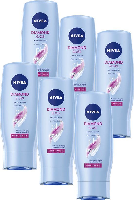 NIVEA Diamond Gloss Care Conditioner - 6 x 200 ml - Voordeelverpakking