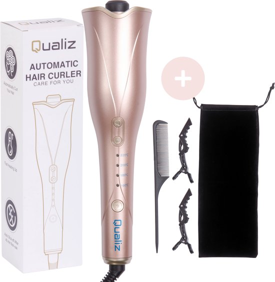 Qualiz Automatische Krultang – Keramische Haarkruller incl. Accessoires – Hair Curler – 160-220°C