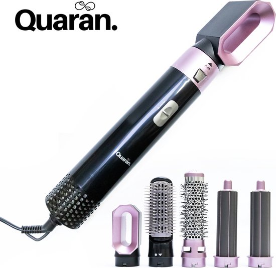 Quaran Airwrap - 5 in 1 Set - Warme luchtborstel - Krultang - Stijltang - Hairwrap - Haardroger met Borstel - Krulborstel - Stijlborstel - Haarborstel - Multistyler