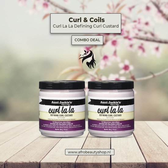 Aunt Jackies Curls & Coils Curl La La Defining Curl Custard (Twin Pack)