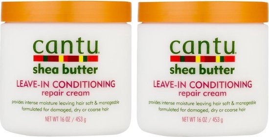 Cantu Shea Butter Leave-In Conditioning Repair Cream, 16 Ounce (Pack of 2)