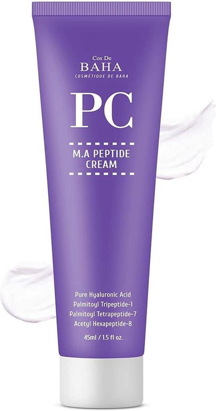 Cos de BAHA PC - Peptide Complex Facial Cream with Matrixyl 3000 & Argireline - Anti Age - Heals and Repairs Skin - Optimal Skin Face Health - Alcohol Free - 45ml - Veerkrachtige Huidtextuur - Vermindering Rimpels - Huid Proteïnen - Firming Skin