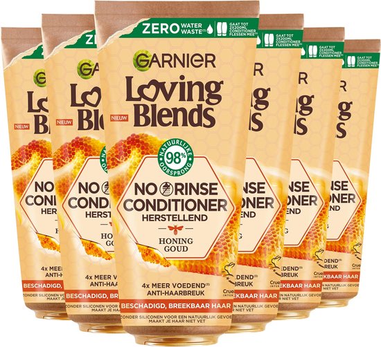 Garnier Loving Blends No Rinse Conditioner Honing Goud - 6 x 200ml Voordeelverpakking