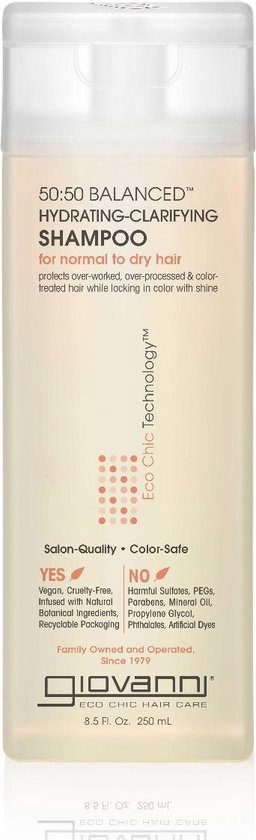 Giovanni Cosmetics - 50:50 Balanced Hydrating-Clarifying Shampoo - 250 ml