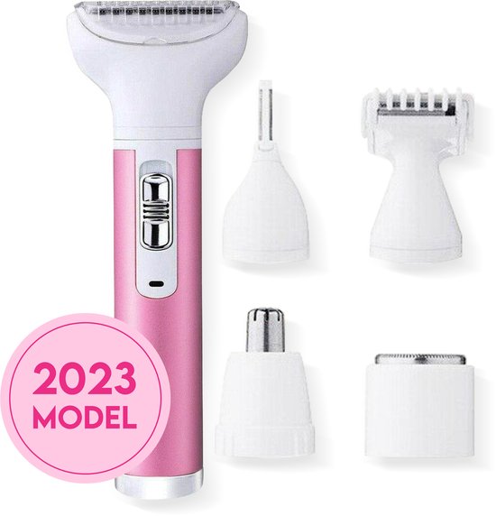 MM Brands 5 in 1 Ladyshave voor Vrouwen - Trimmer Vrouw - Haarverwijderaar - Roze