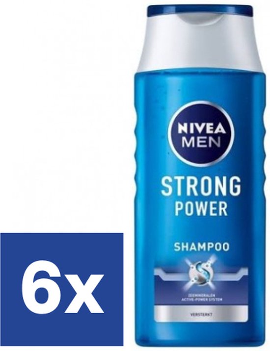 Nivea - Shampoo - Men - Strong Power - 6 x 250ML - Voordeelverpakking