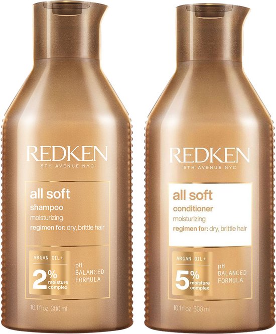 Redken All Soft Shampoo 300ml & Conditioner 300ml – Voordeelverpakking