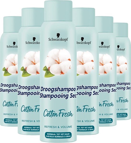 Schwarzkopf Cotton Fresh Droogshampoo 6x 150 ml