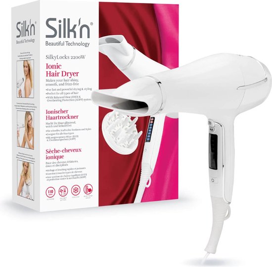 Silkʼn SilkyLocks 2200W - Haardroger - Haardroger met Ionen technologie