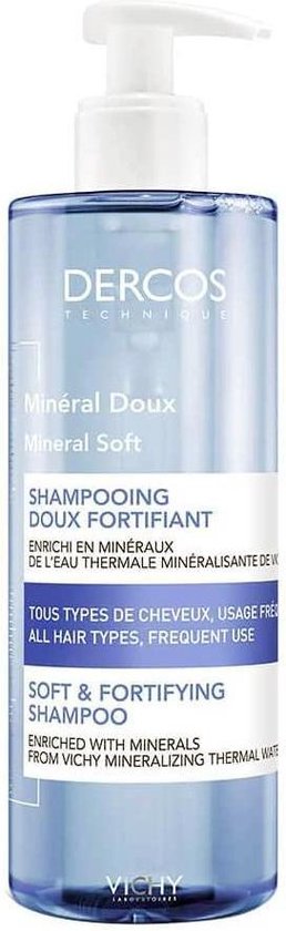 Vichy Dercos Mineral Doux Zachte Shampoo voor sterker en glanzender haar - 390ml
