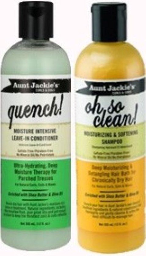 Voordeel set 1x Aunt Jackie's shampoo & 1x Quench leave in conditioner