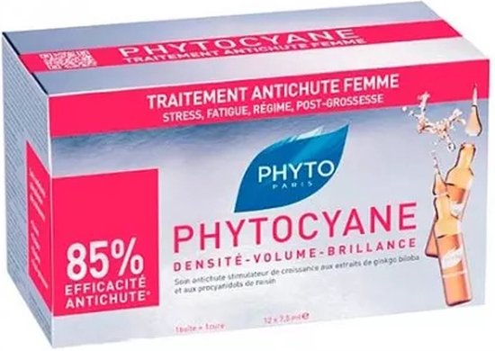 Anti-Haarverlies Ampullen Phyto Paris Phytocyane Reactionelle 12 x 5 ml